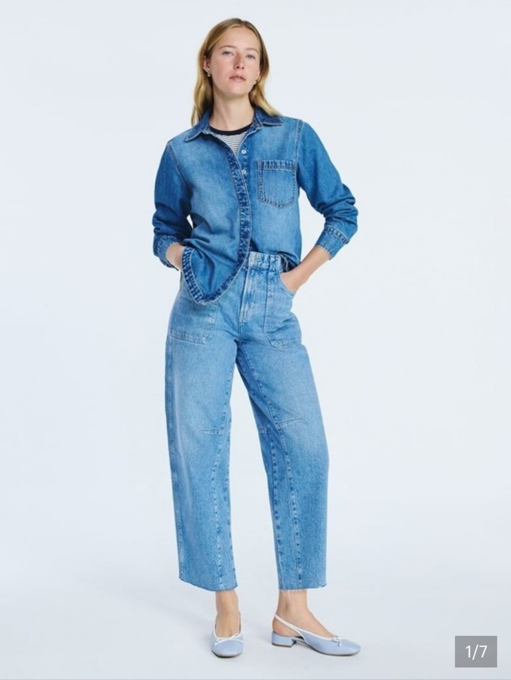NWT Free Assembly Cropped Carpenter Barrel Jeans Womens Size 2